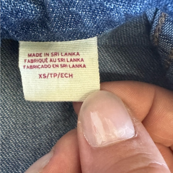 Levi's Blue Denim 100% Cotton Women's Button Up Romper Pockets Cinched Waist XS - Picture 14 of 15